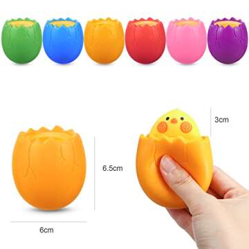 BILLMOSS 12PCS Easter Eggs Squishy Chicks for Kids