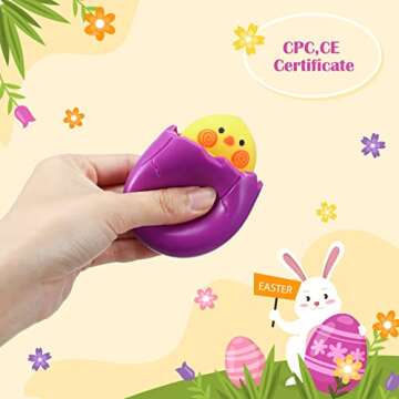 BILLMOSS 12PCS Easter Eggs Squishy Chicks for Kids