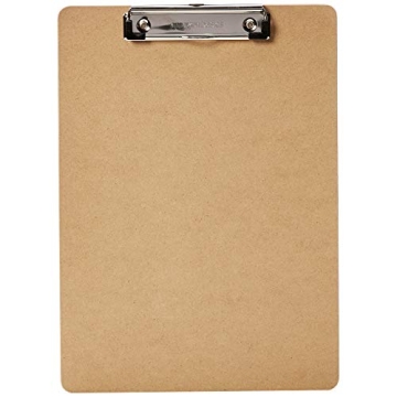 Amazon Basics 6-Pack Hardboard Office Clipboards Sturdy Portable