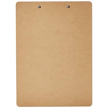 Amazon Basics 6-Pack Hardboard Office Clipboards Sturdy Portable