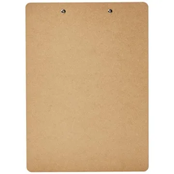 Amazon Basics 6-Pack Hardboard Office Clipboards Sturdy Portable