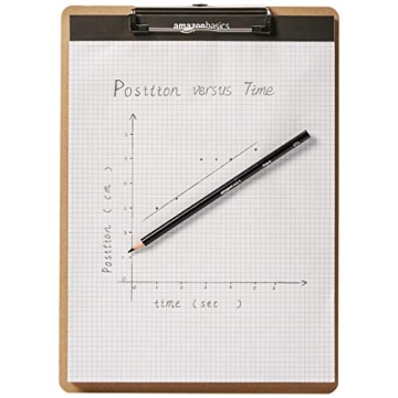 Amazon Basics 6-Pack Hardboard Office Clipboards Sturdy Portable