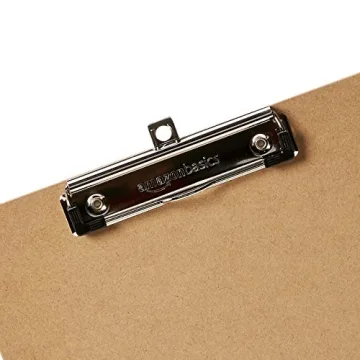 Amazon Basics 6-Pack Hardboard Office Clipboards Sturdy Portable