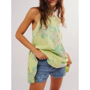 Floral Backless Mini Dress for Women Summer Fashion 2024
