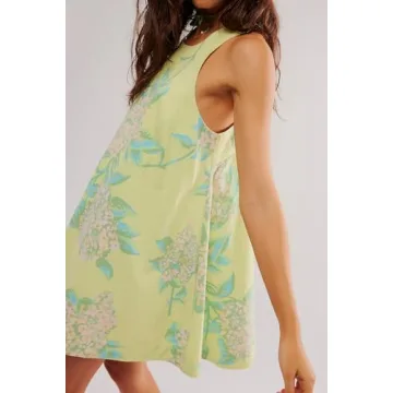 Floral Backless Mini Dress for Women Summer Fashion 2024