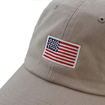 USA Flag & Embroidery Premium Cotton Baseball Cap