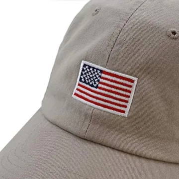 USA Flag & Embroidery Premium Cotton Baseball Cap