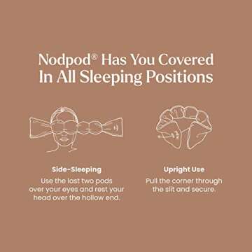 Nodpod Gentle Pressure Sleep Mask | Patented Light Blocking Design for Sleeping, Travel & Relaxation | Bead Filled, Machine Washable, BPA Free Eye Pillow (Sedona)