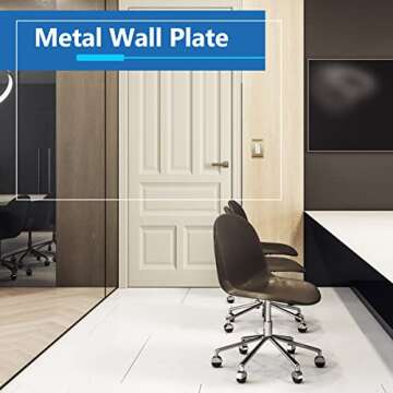 LIDER Decorator Switch or Receptacle Metal Wall Plate, Stainless Steel Outlet Cover, Corrosion Resis...