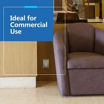 LIDER Decorator Switch or Receptacle Metal Wall Plate, Stainless Steel Outlet Cover, Corrosion Resistant, Mid-Size 1-Gang 4.88" x 3.11", 201 Stainless Steel, LMWP-31M-BB, Brushed Brass