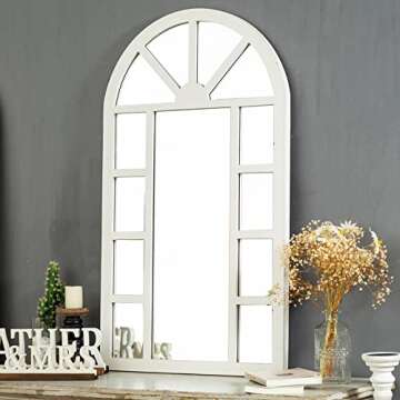 Rustic Arched Window Mirror - Farmhouse Wall Decor