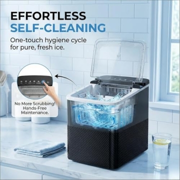 Compact ICEVIVAL Countertop Ice Maker - Fast Ice Production