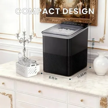 Compact ICEVIVAL Countertop Ice Maker - Fast Ice Production