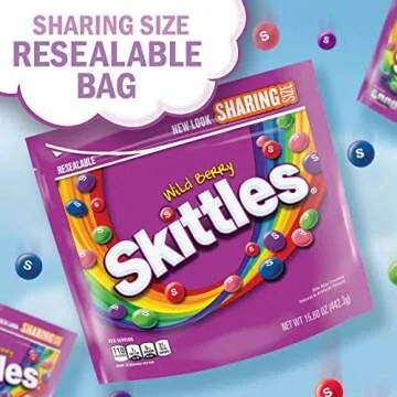 SKITTLES Valentine's Day Wild Berry Chewy Candy, Sharing Size, 15.6 oz Bag