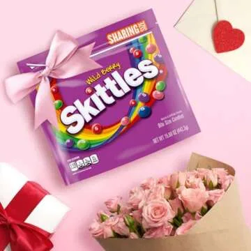 SKITTLES Valentine's Day Wild Berry Chewy Candy, Sharing Size, 15.6 oz Bag