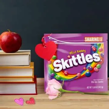 SKITTLES Valentine's Day Wild Berry Chewy Candy, Sharing Size, 15.6 oz Bag