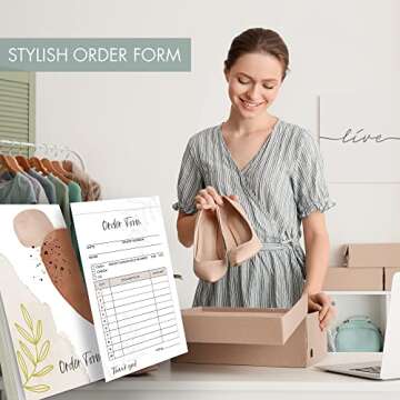 Beautiful Abstract Order Form Book for Small Businesses