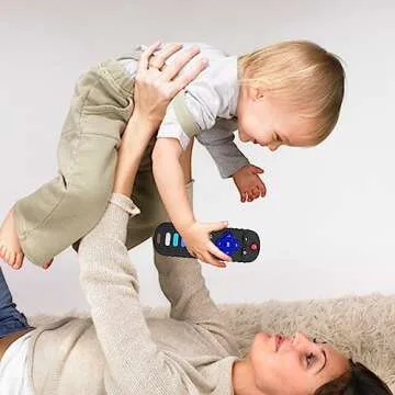 YAPROMO Babay Teething Toys,Reomte Teether Toys, Silicone Chew Toy for Babies 18+ Months, Remote Control Shape Teething Toys, Early Educational Toy BPA Free & Refrigerator Safe (Black&Pink)