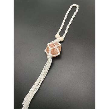 Handmade Himalayan Salt Car Rearview Mirror Pendant Car Decoration Hanging Ornaments for You