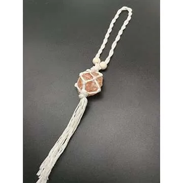 Handmade Himalayan Salt Car Rearview Mirror Pendant Car Decoration Hanging Ornaments for You