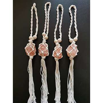 Handmade Himalayan Salt Car Rearview Mirror Pendant Car Decoration Hanging Ornaments for You