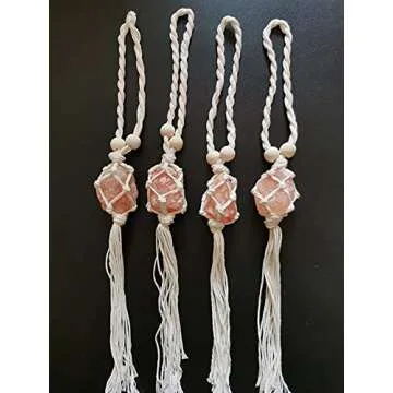 Handmade Himalayan Salt Car Rearview Mirror Pendant Car Decoration Hanging Ornaments for You