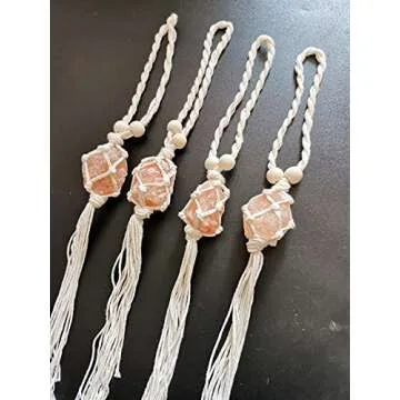 Handmade Himalayan Salt Car Rearview Mirror Pendant Car Decoration Hanging Ornaments for You