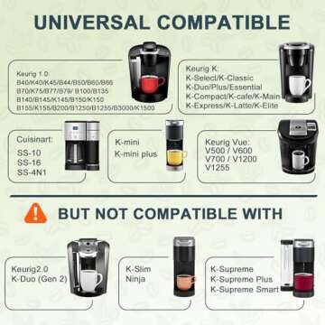 NESSUS Reusable K Cup for Keurig 1.0 - Eco-Friendly Stainless Steel Coffee Pods