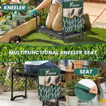 VOPEAK Garden Kneeler and Seat - Heavy Duty & Portable