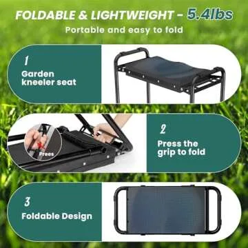 VOPEAK Garden Kneeler and Seat - Heavy Duty & Portable