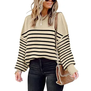 ETCYY Womens Oversized Sweater in Trendy Batwing Design