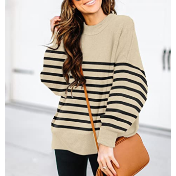 ETCYY Womens Oversized Sweater in Trendy Batwing Design