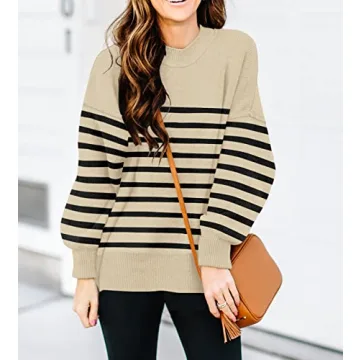 ETCYY Womens Oversized Sweater in Trendy Batwing Design