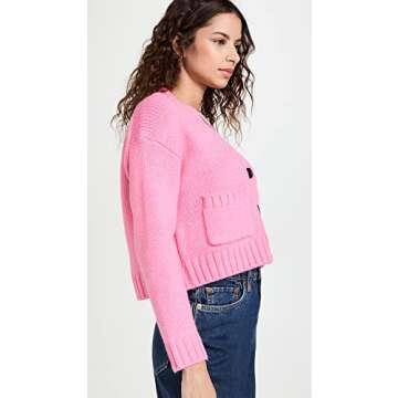 English Factory Women's V Neck Sweater Cardigan