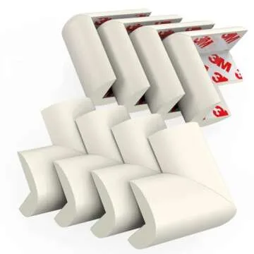 Baby Proofing Edge and Corner Guards, 8 Pack Pre-Taped Table Corner Protector for Baby, Child Corner...