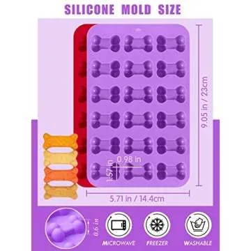 RUGVOMWM Puppy Dog Paw and Bone Silicone Molds,Non-Stick Food Grade Silicone Molds for Baking,Dog Bo...