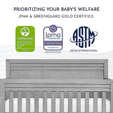 Evolur Kyoto Convertible Crib, Greenguard Certified Quality