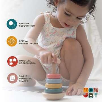 MONJOY 3-in-1 Montessori Wooden Toys for Toddlers