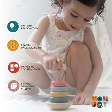 MONJOY 3-in-1 Montessori Wooden Toys for Toddlers