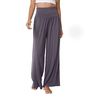 Soft Wide Leg Yoga Pajama Pants for Women - WiWi