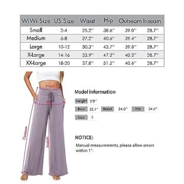 Soft Wide Leg Yoga Pajama Pants for Women - WiWi