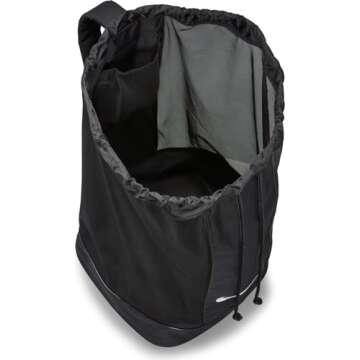 NIKE Club Team Swoosh Soccer Ball Bag - Black/Black/White, 86 x 47 x 47 cm, 164 l