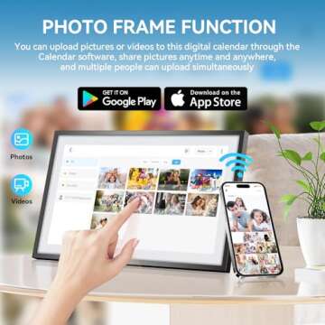 APOFIAL Calendar,Digital Calendar,15.6inch Large Digital Calendar FHD Resolution 1920 * 1080,Smart Touchscreen Interactive Display for Family Schedules - Wall Mount Included-32G&5G