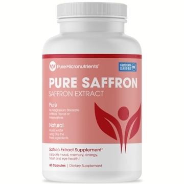 Pure Saffron Supplements - Energy & Mood Booster Capsules