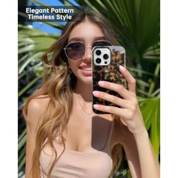 SCORPIFY for iPhone 16 Pro Max Case [Compatible with MagSafe] with Brown Tortoise Shell Design, Cute Brown Magnetic Phone Cover for Women Girls, Slim Shockproof Bumper