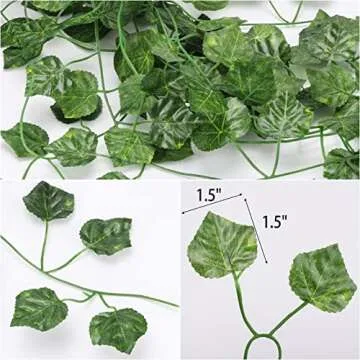 Tbestmax 48 Pack Fake Ivy Vines - Perfect for Weddings & Decor