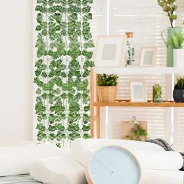 Tbestmax 48 Pack Fake Ivy Vines - Perfect for Weddings & Decor