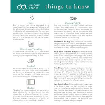 Unique Loom Chateau Area Rug - Stylish and Durable