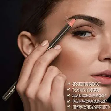 6 Piece Waterproof Eyebrow Pencil Set for Perfect Brows