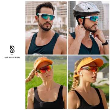 SOJOS Sports Sunglasses for Women Men Youth Hiking Fishing Cycling Running Golf Motorcycle Glasses U...